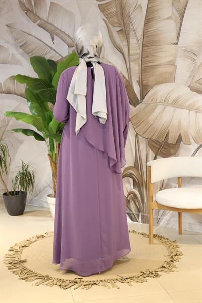 فستان منسدل بكاب كود 4800