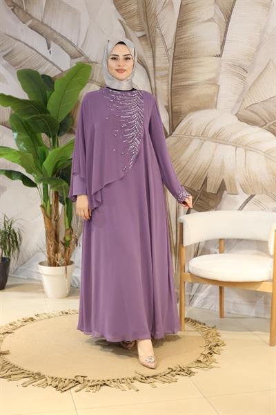 فستان منسدل بكاب كود 4800