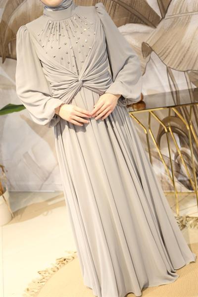 4910 فستان كود 4910 بمظهر جلد الشيفون