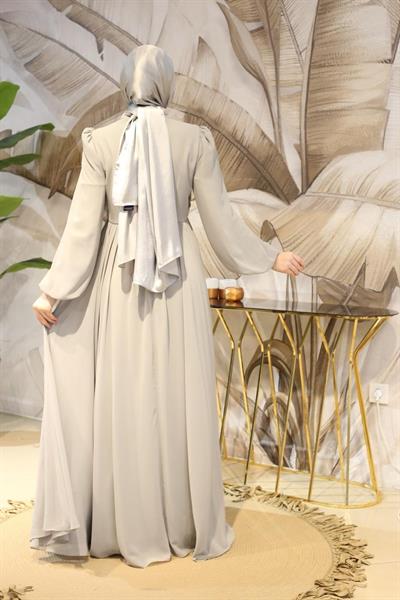 4910 فستان كود 4910 بمظهر جلد الشيفون