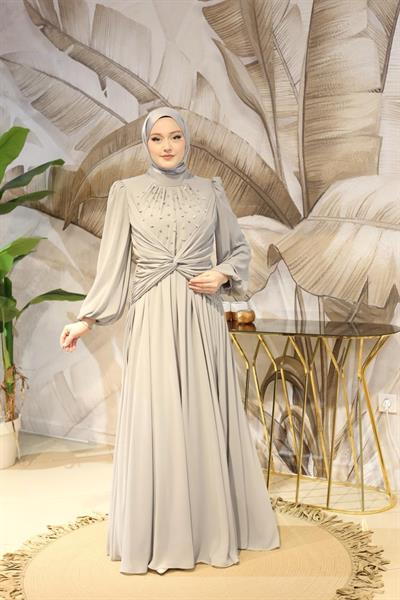 4910 فستان كود 4910 بمظهر جلد الشيفون