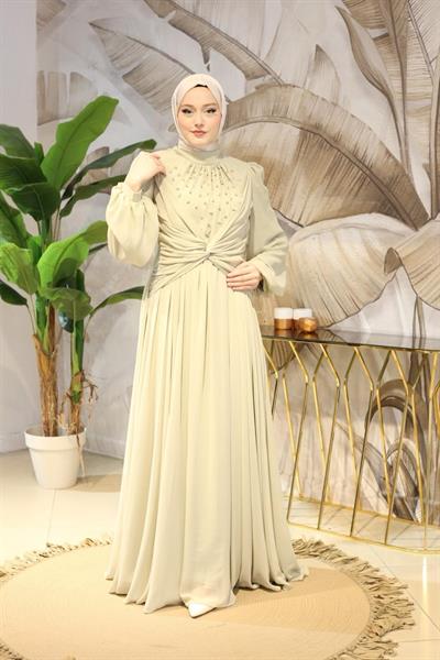 4910 فستان كود 4910 بمظهر جلد الشيفون