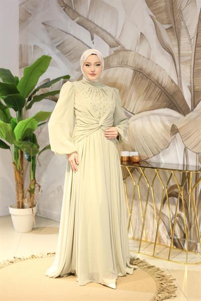 4910 فستان كود 4910 بمظهر جلد الشيفون