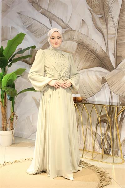 4910 فستان كود 4910 بمظهر جلد الشيفون