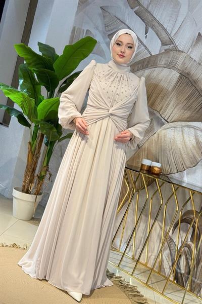 4910 فستان كود 4910 بمظهر جلد الشيفون