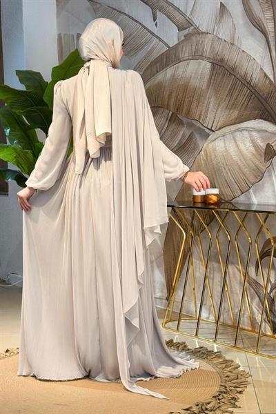 4916 فستان كاب شيفون كود من الشيفون مرصع بأحجار الكريستال