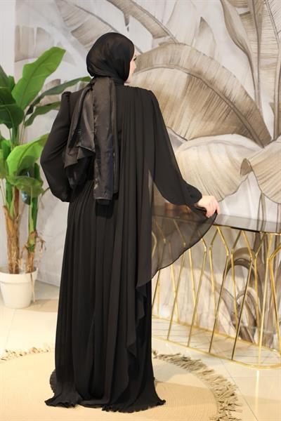 4916 فستان كاب شيفون كود من الشيفون مرصع بأحجار الكريستال