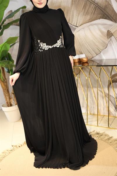 4916 فستان كاب شيفون كود من الشيفون مرصع بأحجار الكريستال