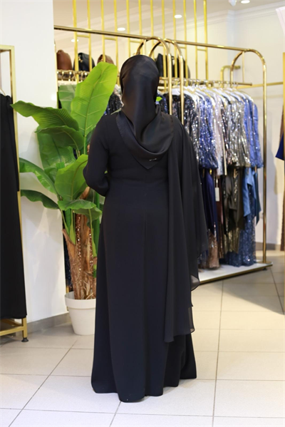 4963 CODE CHIFFON DETAILED DRAPED STONE DRESS