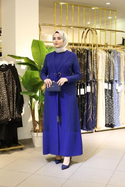 5001 CODE EYELET TIED ABAYA SUIT