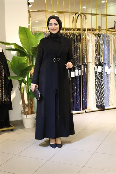 5001 CODE EYELET TIED ABAYA SUIT