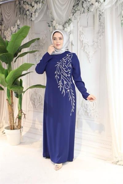 5003 CODE CREPE STONE EVENING DRESS