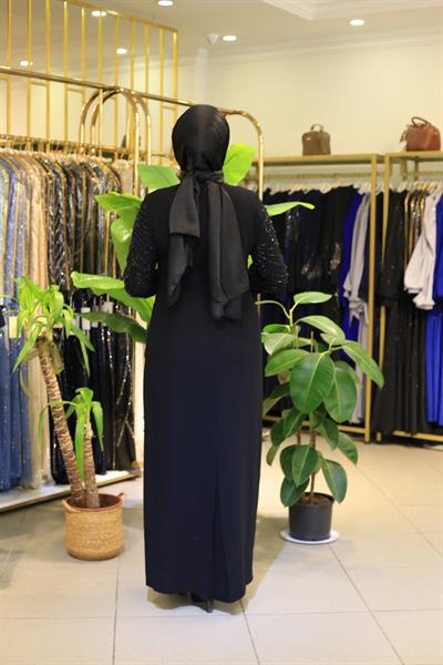 5004 CODE CREPE TAŞLI ELBİSE