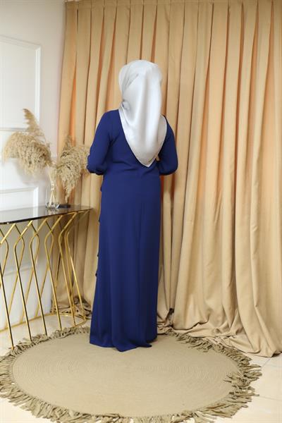 5005 CODE PENCIL DRESS WITH WAVY SKIRT