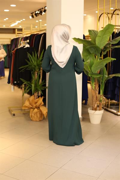 5005 KOD ETEĞİ DALGALI KALEM ELBİSE