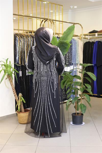 5008 CODE TAŞLI ABAYA TAKA