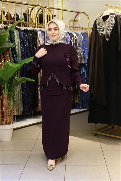 بدلة تنورة حجرية كود 5015