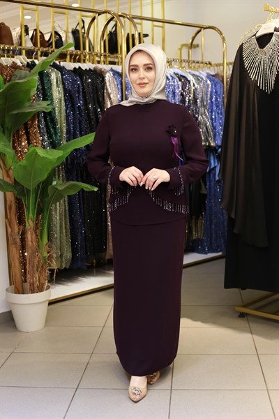 بدلة تنورة حجرية كود 5015