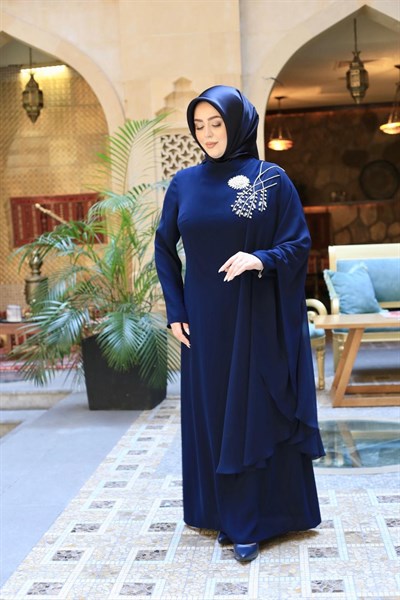 5021 KOD SAWOROSKİ TAŞLI ŞİFON ABİYE ELBİSE