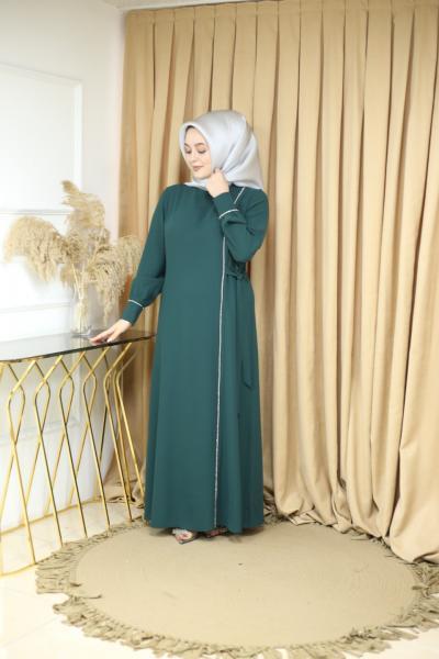 5026 CODE ROBE LACÉE À RUBAN EN PIERRE