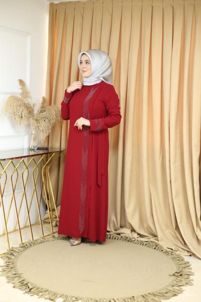 5031 فستان حجري مخطط جانبي كود 5031