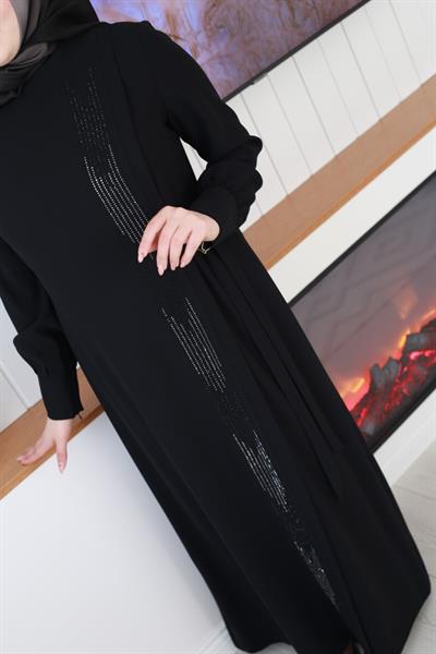 5031 فستان حجري مخطط جانبي كود 5031