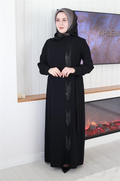 5031 فستان حجري مخطط جانبي كود 5031