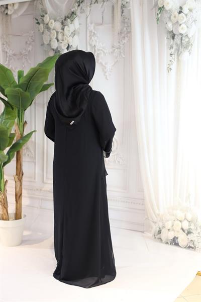 5032 CODE CHIFFON CAPE DRESS