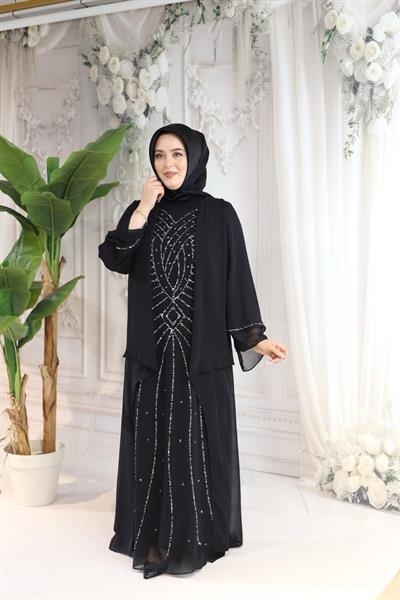 5032 CODE CHIFFON CAPE DRESS