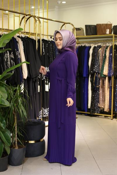 5036 فستان كود تنورة كود ذات ثنيات مزركشة