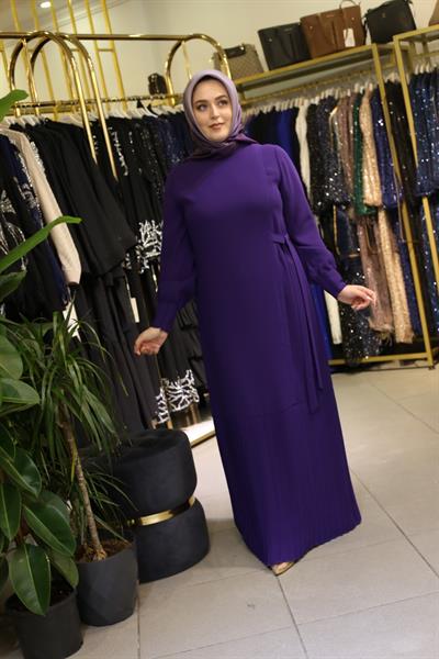 5036 فستان كود تنورة كود ذات ثنيات مزركشة