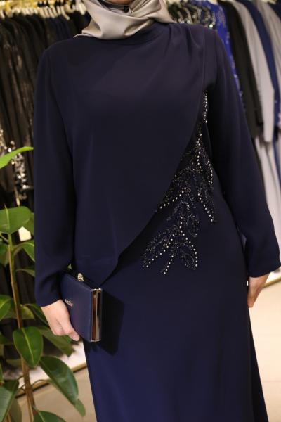 فستان كود 5052 بتفاصيل من الشيفون