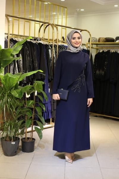 فستان كود 5052 بتفاصيل من الشيفون