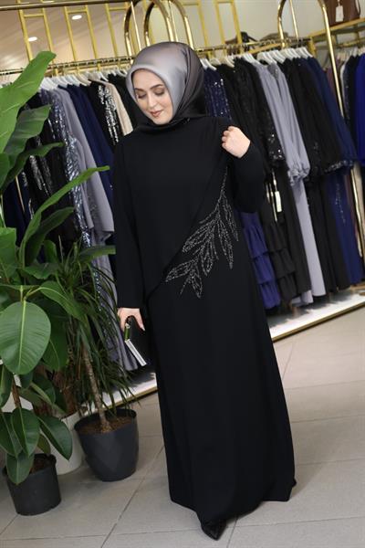 فستان كود 5052 بتفاصيل من الشيفون