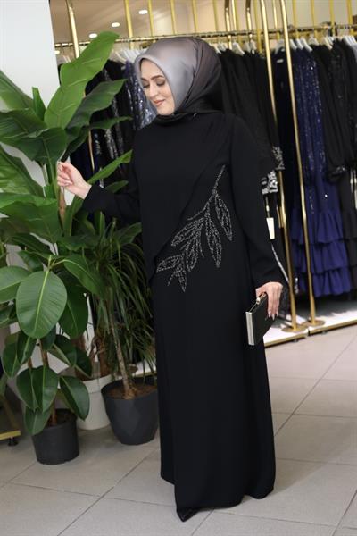 فستان كود 5052 بتفاصيل من الشيفون