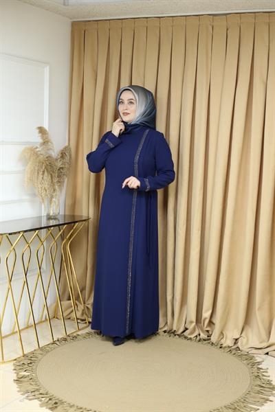 5055 فستان مفصل بأربطة 5055 كود