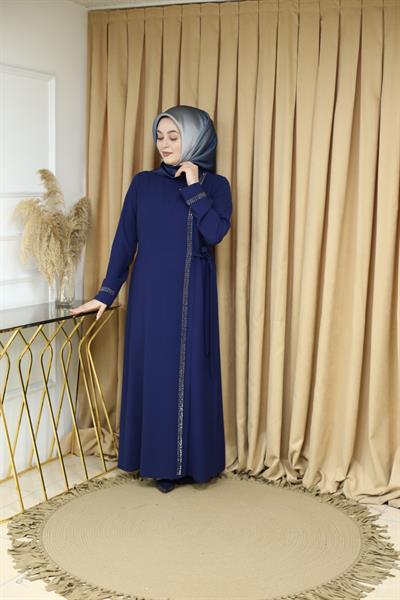 5055 فستان مفصل بأربطة 5055 كود