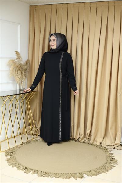 5055 فستان مفصل بأربطة 5055 كود