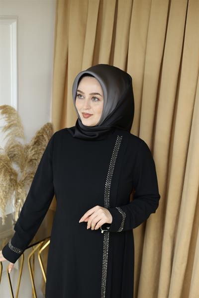 5055 فستان مفصل بأربطة 5055 كود