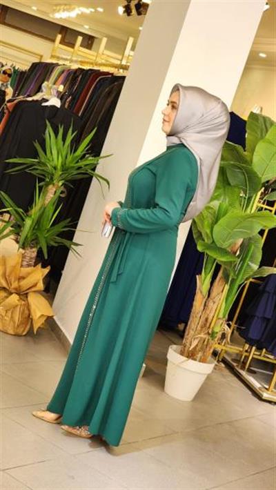 5055 فستان مفصل بأربطة 5055 كود