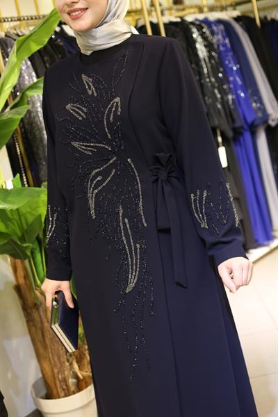 5056 CODE FLOWER EMBROIDERED ABAYA
