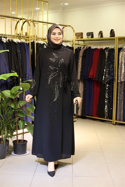 5056 CODE FLOWER EMBROIDERED ABAYA