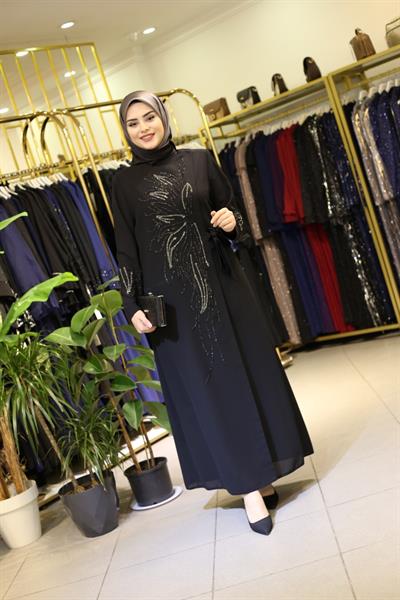 5056 CODE FLOWER EMBROIDERED ABAYA