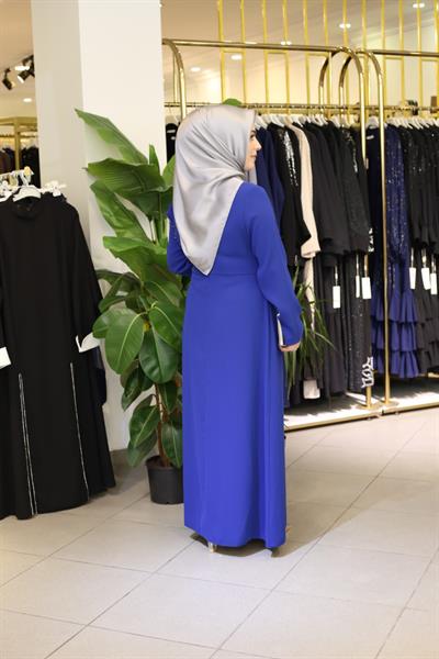 5057 كود فستان مطرز بالحجر 5057