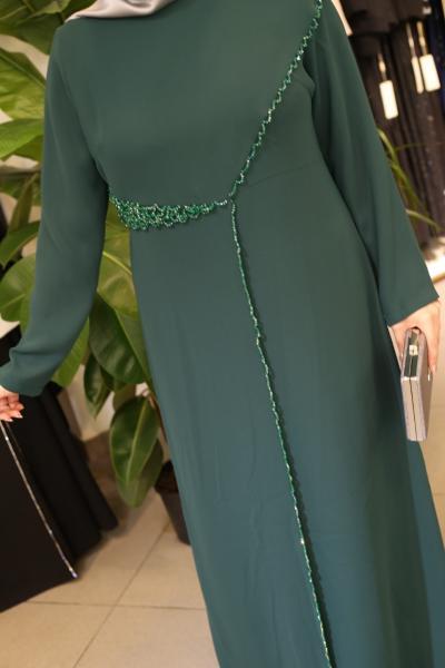 5057 CODE STONE EMBROIDERED DRESS