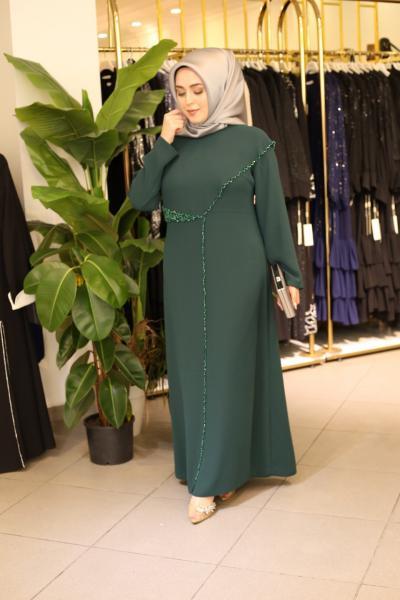 5057 CODE STONE EMBROIDERED DRESS