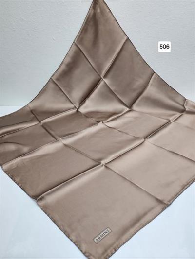506 CODE SOLID COLOR ARMINE PURE SILK SCARF