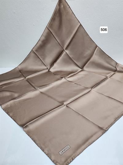 506 CODE SOLID COLOR ARMINE PURE SILK SCARF