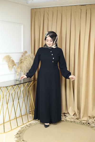 فستان مفصل بأزرار 5060 رمز 5060