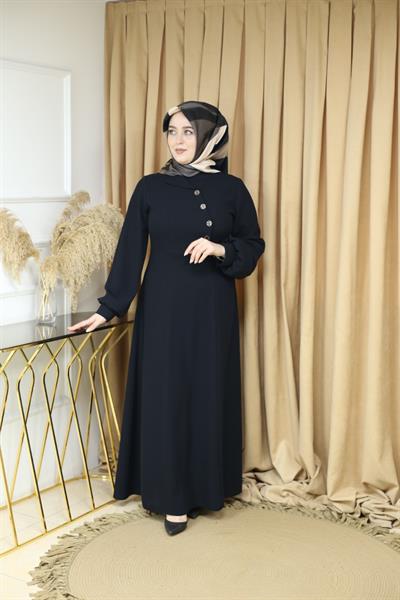 فستان مفصل بأزرار 5060 رمز 5060